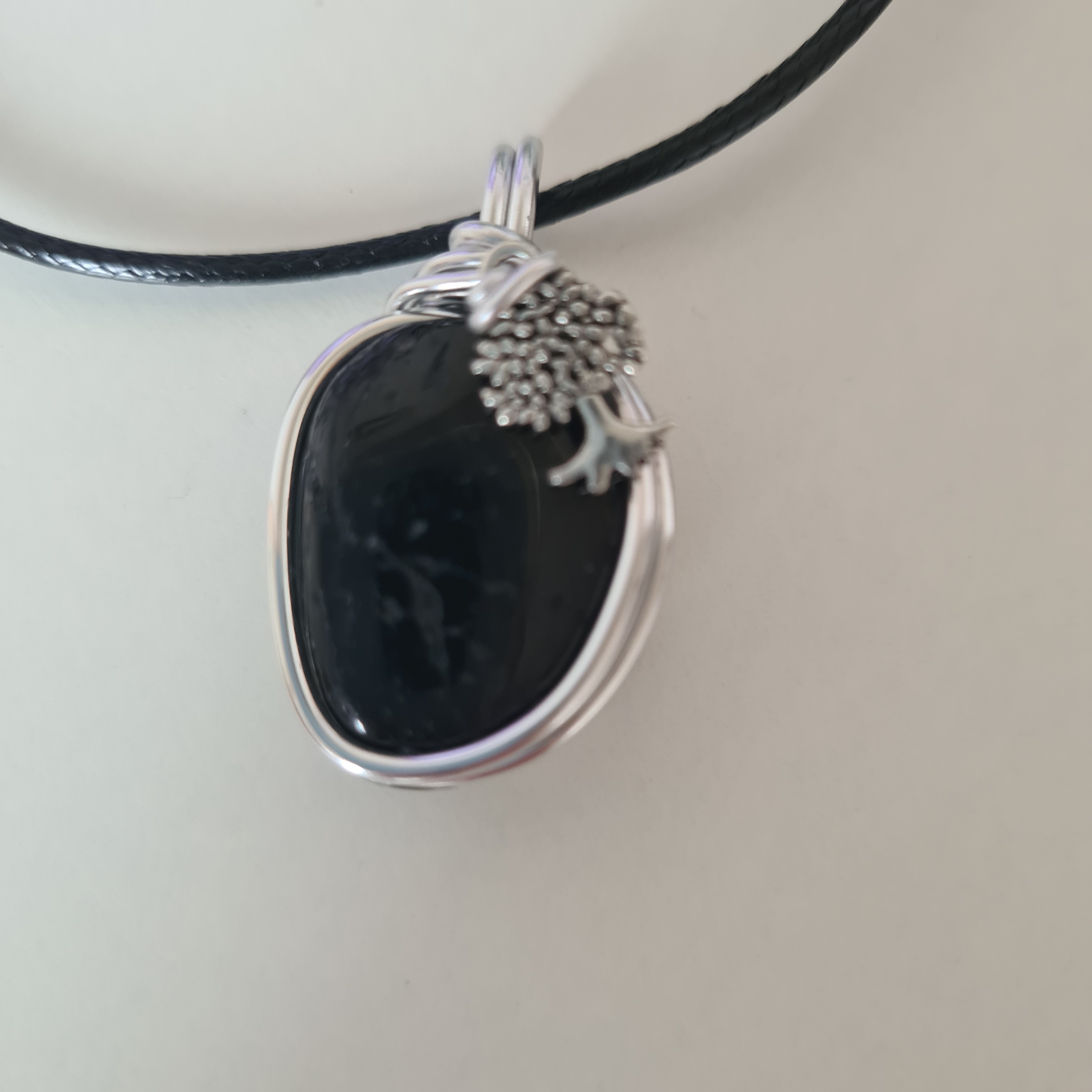 Pendentif unique Tourmaline Noire